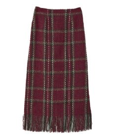 Green Parks ・ＳＵＧＡＲ　ＳＰＯＯＮ　チェックフリンジスカート
