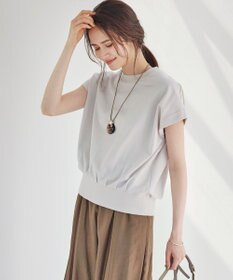 23区 【SLOW/WEB限定】コンパクトインレー フレンチスリーブ カットソー
