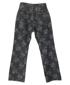 Green Parks ・Ｄｏｕｂｌｅ　Ｆｌａｇｓ　フラワー抜染ストレートデニム