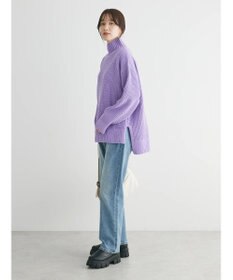 Green Parks ｍｏｋｏモール畦ニット前後差プルオーバー