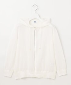 J.PRESS LADIES L 【洗える】シアーライトニット パーカー