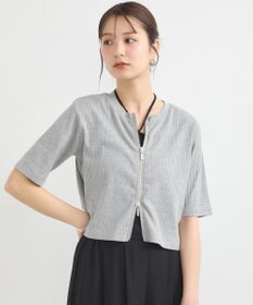 earth music&ecology カットリブＷジップカーディガン