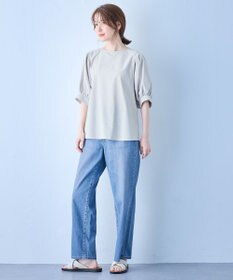 ANY 【抗菌防臭/速乾/手洗い可】エニィファンクション パフスリーブブラウス