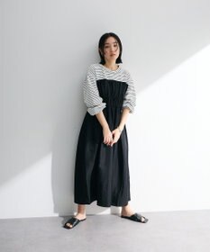 Green Parks シャーリングドッキングワンピース