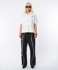 WEGO 【ユニセックス着用ITEM】ブリーチグラフィックポロシャツ（SS）