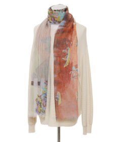 MOONBAT ハナト (Hanato) シルクコットンストール レイクサイド 197cm×70cm