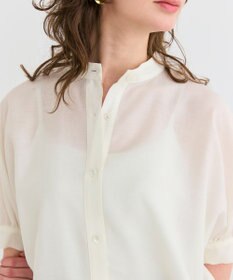 BEIGE， 【洗える】AMARYLLIS / シアーパフオーバーサイズブラウス