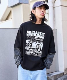 WEGO フェイクレイヤードグラフィックT（LS）