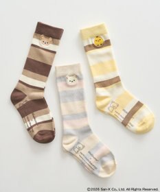 earth music&ecology 【予約】リラックマ×earth マルチボーダーソックス