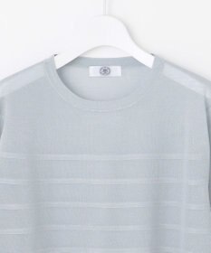 J.PRESS LADIES 【WEB限定・洗える】Vis/Peスパーク シアー ボーダー ニット