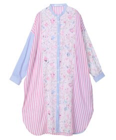 AMERICAN HOLIC Ｆｌｏｗｅｒ　×　Ｓｔｒｉｐｅシャツチュニック