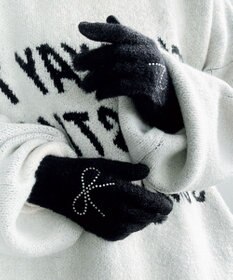 WEGO 【手袋】リボンラインストーングローブ