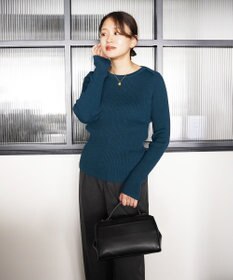 TOQUE 〈大草直子さんアドバイザー〉ベビーアルパカ ミドルゲージ ボートネックニット