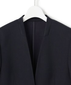 23区 【セットアップ対応/洗える】トリアセジャージー ノーカラージャケット