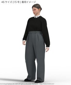 23区 L 【洗える】エンブロイダリーニット