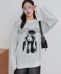 WEGO グラフィックニットBIGプルオーバー