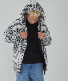 WEGO ボアパターンフードブルゾン