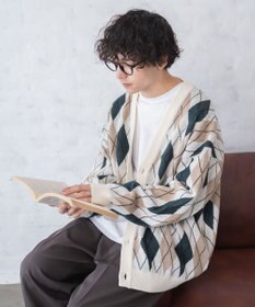 WEGO ルーズフィット総柄カーディガン