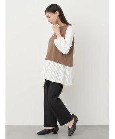 earth music&ecology プリーツドッキングプルオーバー