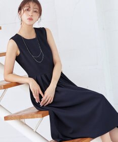 Tiaclasse 【洗える】タックフレアワンピース