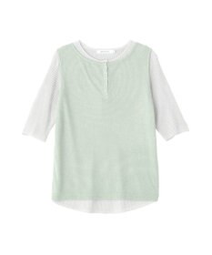 AMERICAN HOLIC 【2点セット】シアーリブヘンリーネックニット＋タンクトップ