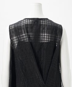 23区 【エステータ】シャドーチェック アシンメトリー ワンピース