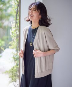 ANY 【UVケア/接触冷感/アンチピリング】多機能ハーフスリーブカーディガン