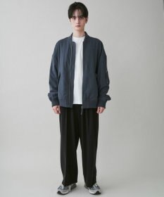 WEGO 起毛TR ワイドストレートスラックス