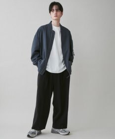 WEGO 起毛TR ワイドストレートスラックス