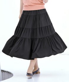 Tiaclasse 【洗える】ティアードフレアスカート