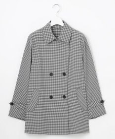 J.PRESS LADIES S 【洗える】Lightストレッチギンガム ダブル トレンチコート