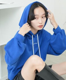 WEGO 配色ロゴデザインショートパーカー