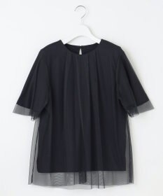 自由区 【洗える】シアーチュールプルオーバー カットソー