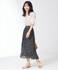 ANY SIS 【洗える】クリスタルプリーツフラワー スカート