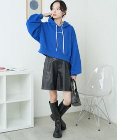 WEGO 配色ロゴデザインショートパーカー