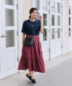 Tiaclasse 【洗える】ティアードフレアスカート