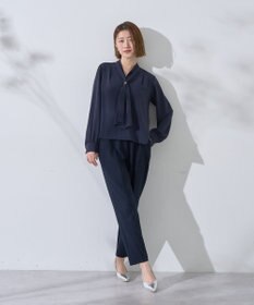 YECCA VECCA スカーフリング付きボウタイブラウス