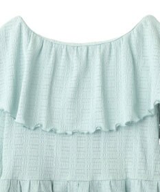 earth music&ecology 【予約】ラッフルカラーカットブラウス