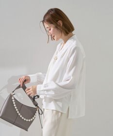 YECCA VECCA スカーフリング付きボウタイブラウス