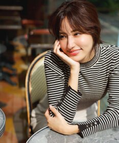 ANY SIS 【洗える】リブインナー ニット