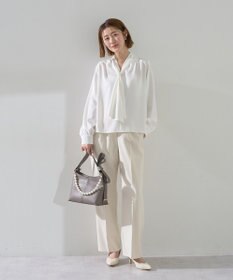 YECCA VECCA スカーフリング付きボウタイブラウス