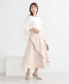 earth music&ecology キラキラストーンパールチュールスリーブプルオーバー