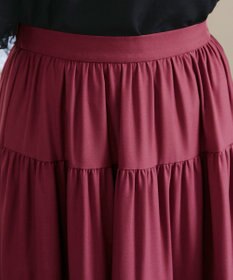 Tiaclasse 【洗える】ティアードフレアスカート