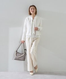 YECCA VECCA スカーフリング付きボウタイブラウス