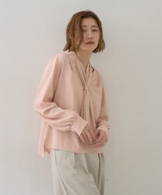 YECCA VECCA スカーフリング付きボウタイブラウス