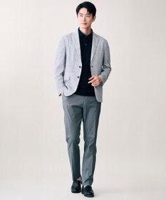 JOSEPH ABBOUD リラックスクールビズ【フランス産リネン×日本の技術/ストレッチ】ノルマンディーリネントップジャージージャケット