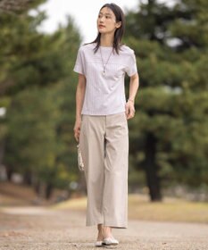 J.PRESS LADIES L 【WEB限定カラーあり・抗菌消臭・吸水速乾】サッカージャージー フレンチスリーブ カットソー