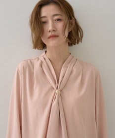 YECCA VECCA スカーフリング付きボウタイブラウス