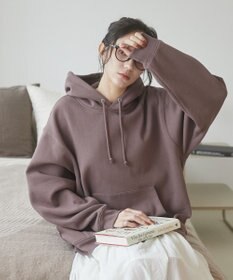 WEGO 【ユニセックス着用ITEM/裏起毛】リラックスフィットスウェットプルパーカー