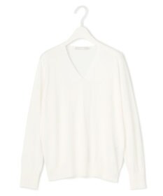 ICB 【WEB限定カラーあり・接触冷感・UVケア・洗える】 シンセティックハイゲージ Vネックプルオーバー